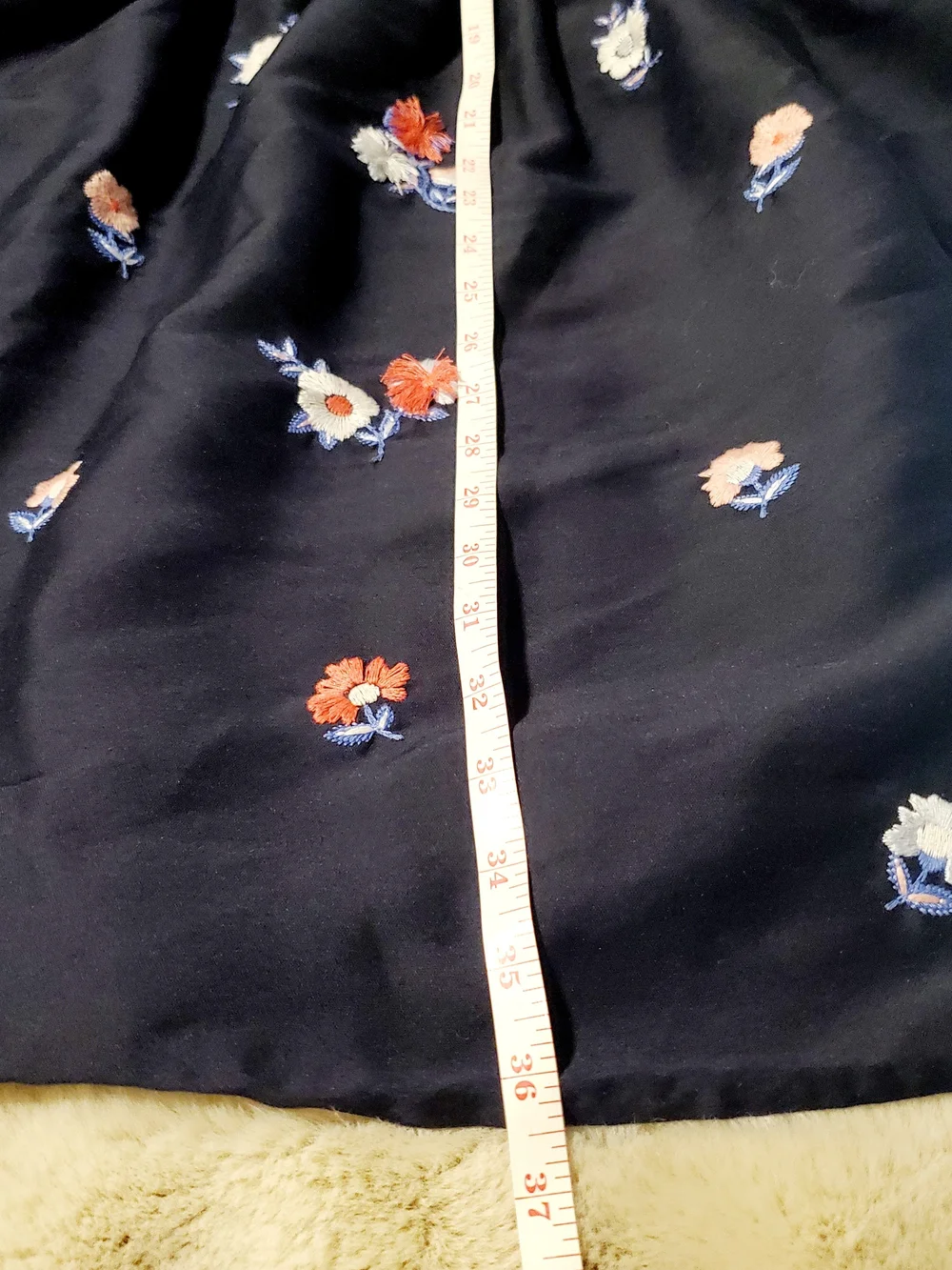 Kate Spade Pom Embroidered Floral Halter Dress Navy Size 8 Wedding Guest Hampton